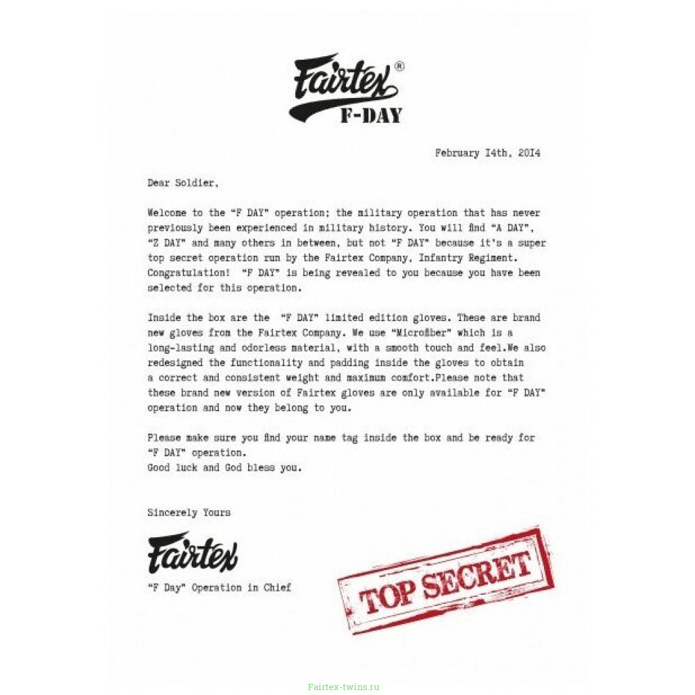Боксерские перчатки Fairtex BGV11 F-DaY 12 oz