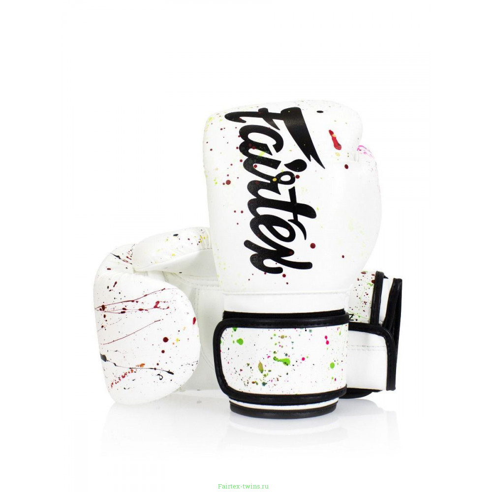 Боксерские перчатки Fairtex BGV14 painter white 14 oz