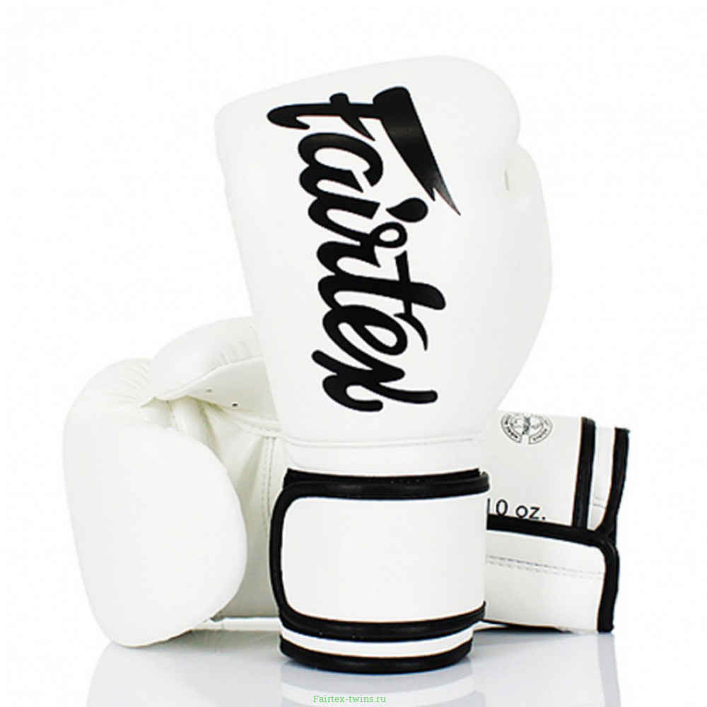 Боксерские перчатки Fairtex BGV14 white 14 oz