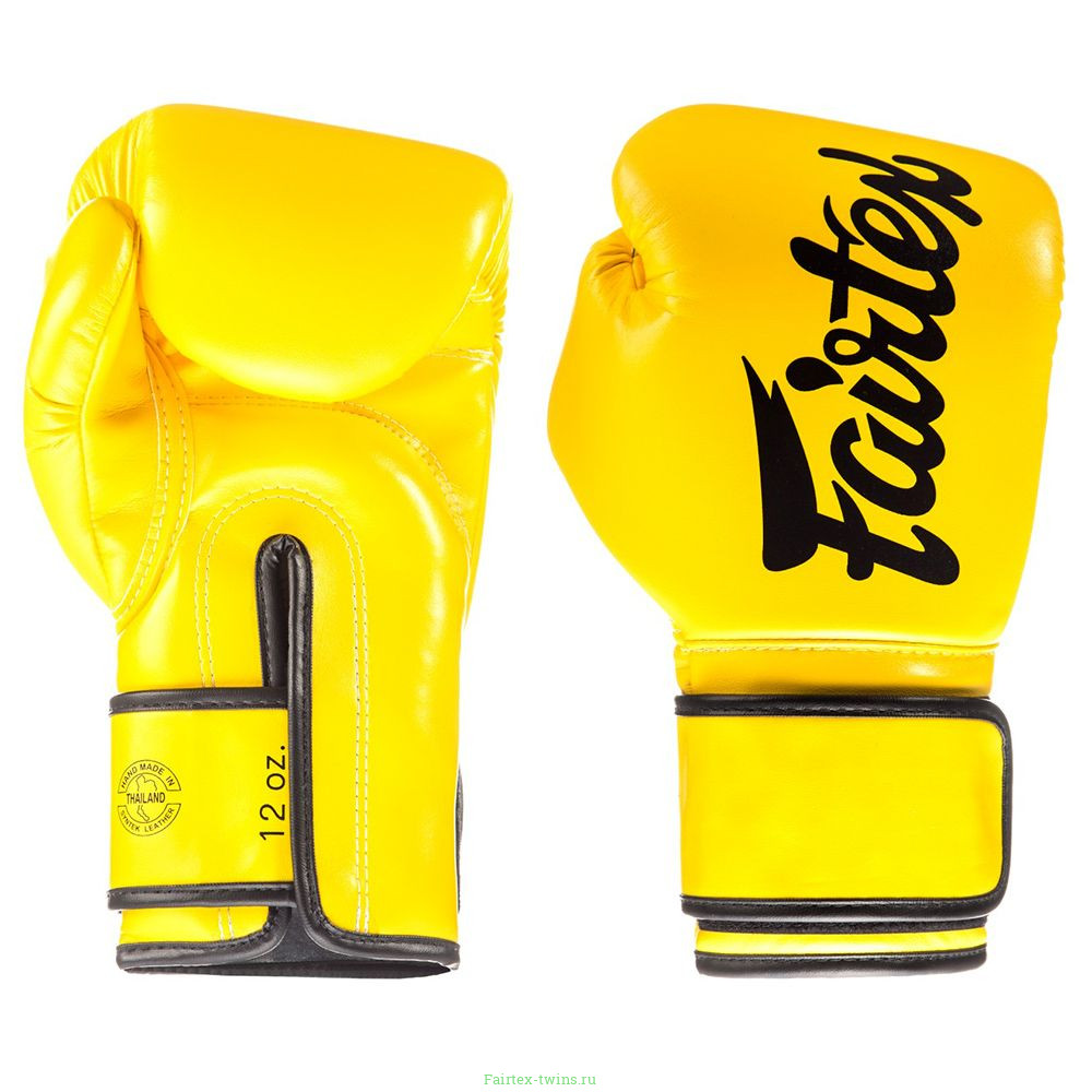 Боксерские перчатки Fairtex BGV14 yellow 12 oz