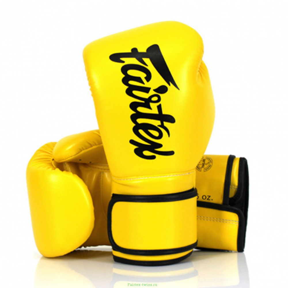 Боксерские перчатки Fairtex BGV14 yellow 14 oz