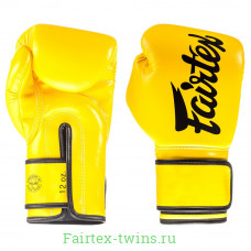 Боксерские перчатки Fairtex BGV14 yellow 16 oz