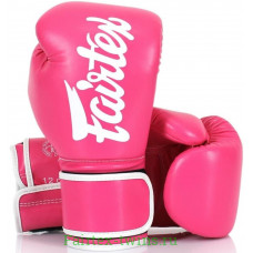 Боксерские перчатки Fairtex BGV14 pink-white 14 oz