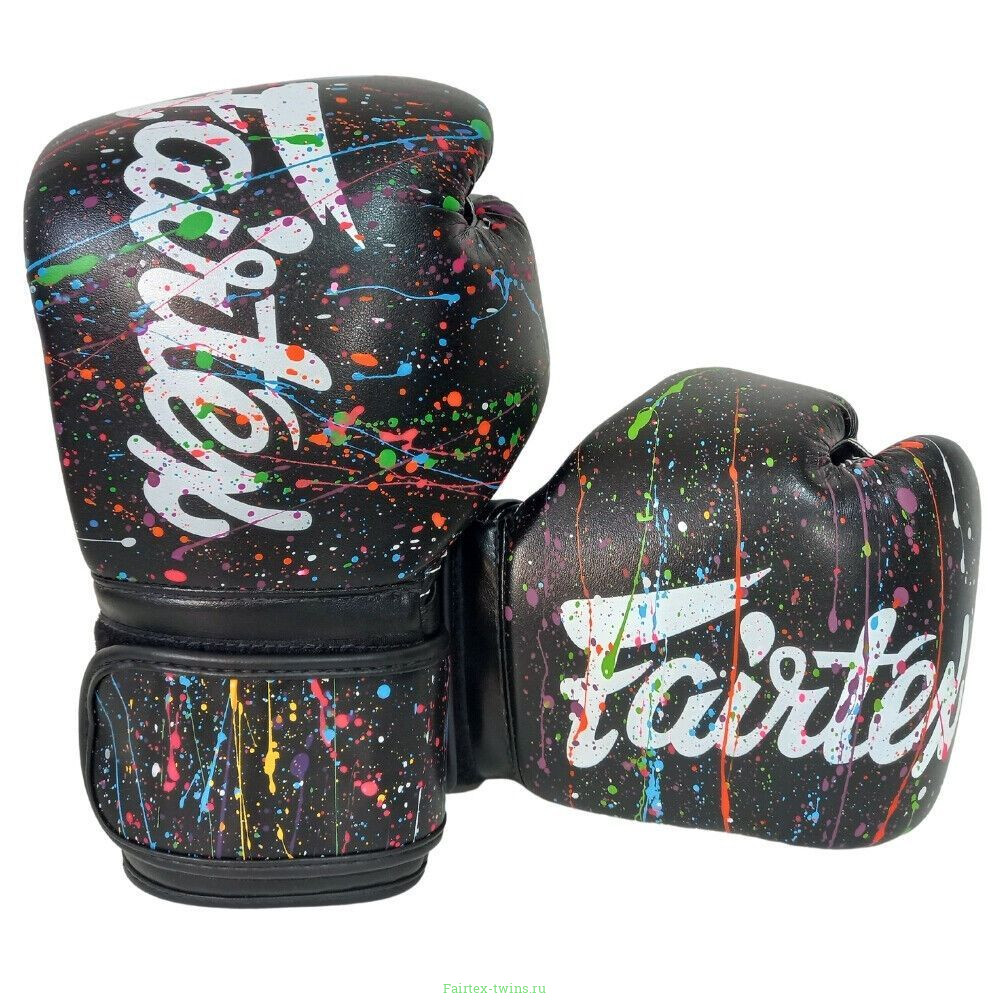 Боксерские перчатки Fairtex BGV14 Painter color black 14 oz