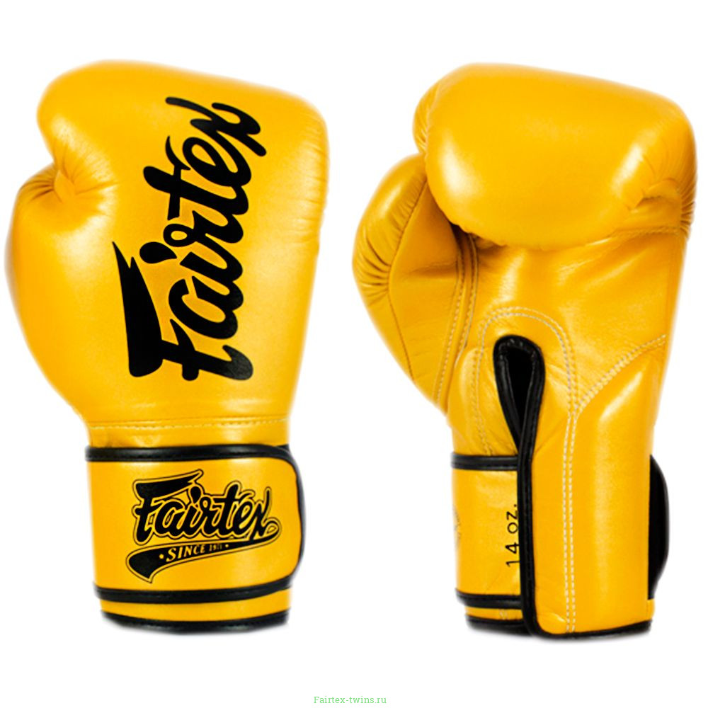 Боксерские перчатки Fairtex BGV18 Yellow 14 oz