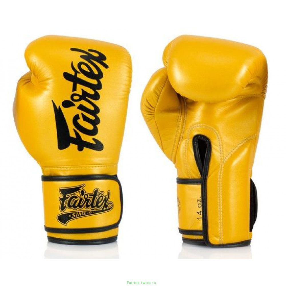 Боксерские перчатки Fairtex BGV18 Yellow 18 oz