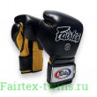 Боксерские перчатки Fairtex BGV9 black yellow 12 oz