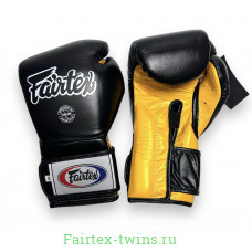 Боксерские перчатки Fairtex BGV9 black yellow 14 oz