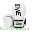 Боксерские перчатки Fairtex One ChampionShip white 14 oz