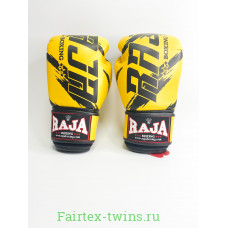 Боксерские перчатки Raja model 3 yellow 12 oz
