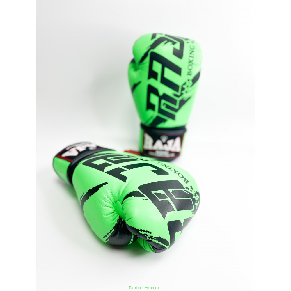Боксерские перчатки Raja model 3 green 14 oz