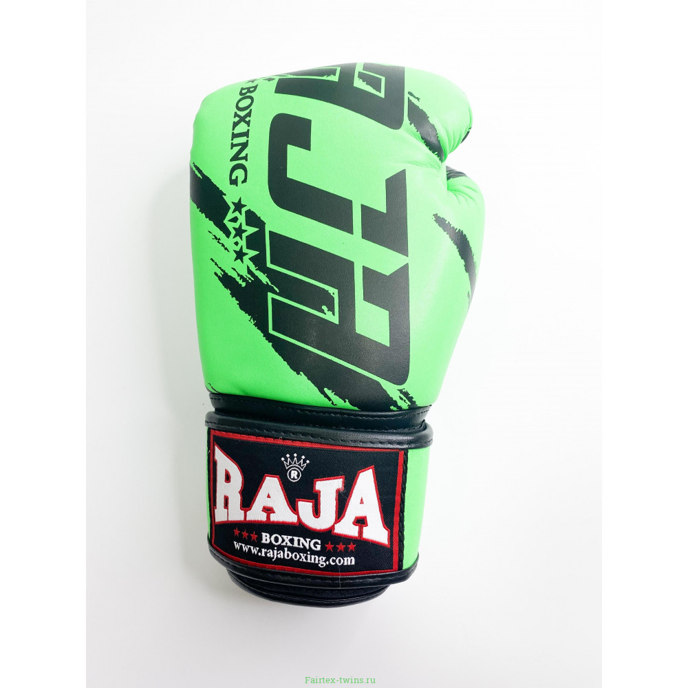 Боксерские перчатки Raja model 3 green 14 oz