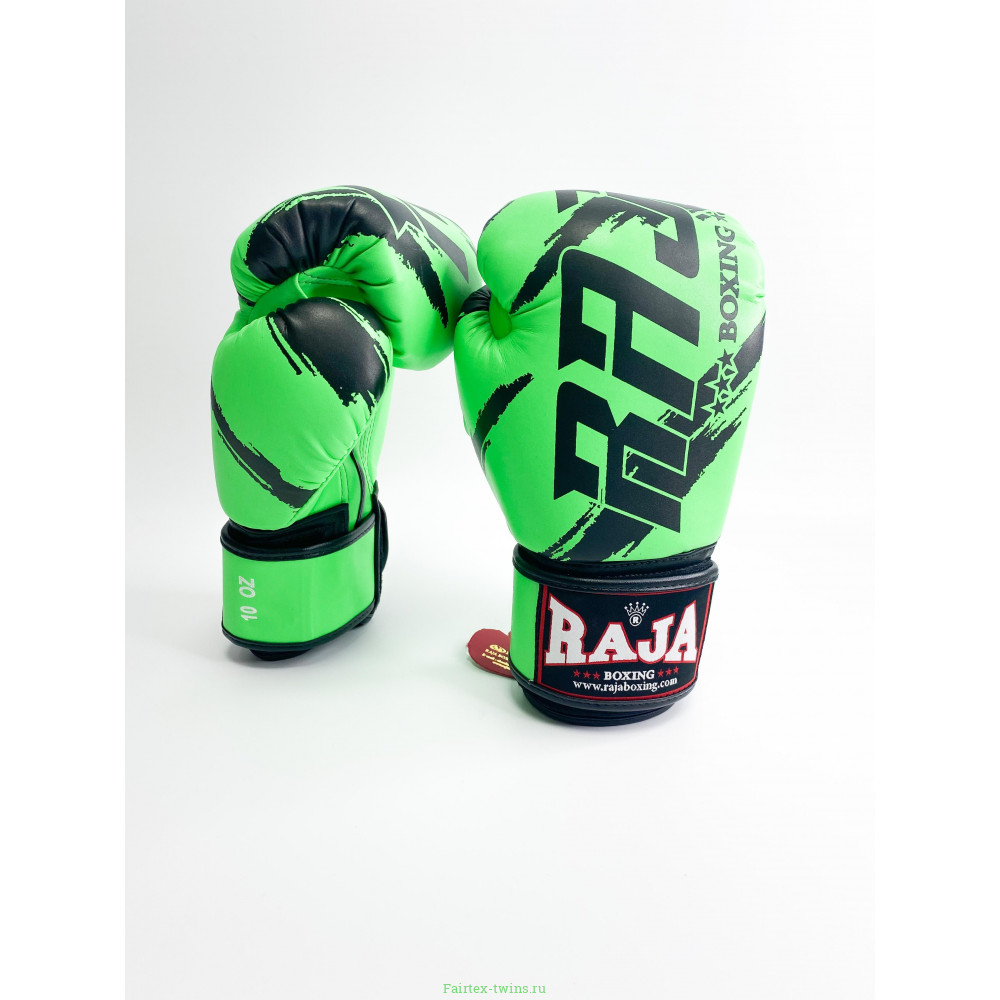 Боксерские перчатки Raja model 3 green 10 oz