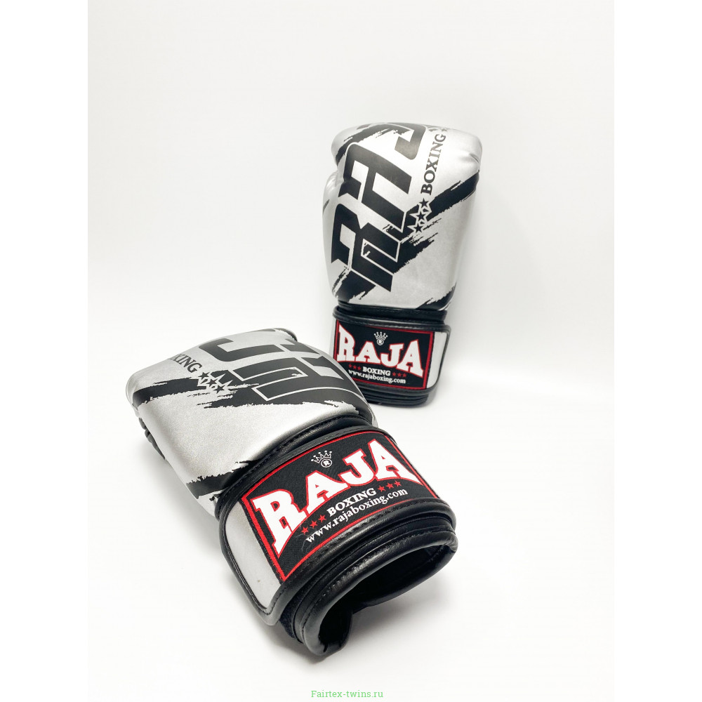 Боксерские перчатки Raja model 3 silver 12 oz