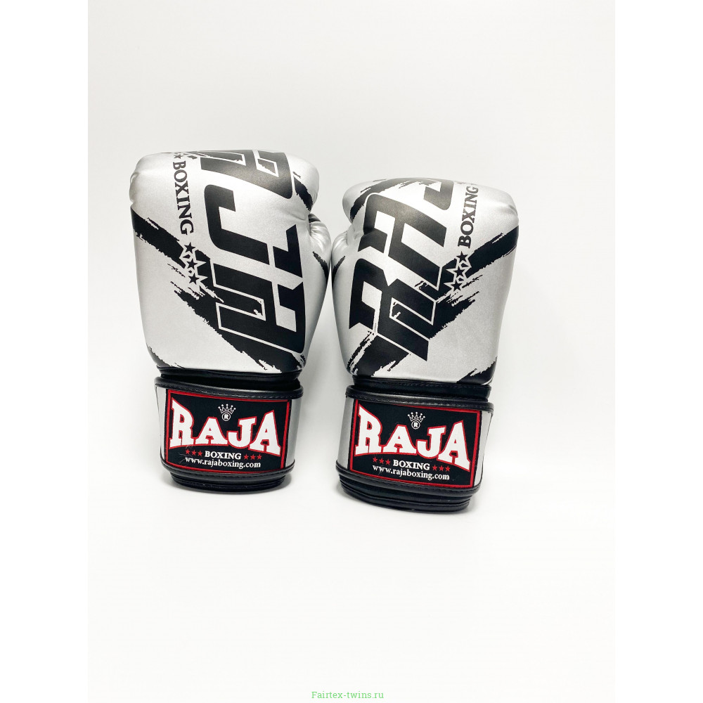 Боксерские перчатки Raja model 3 silver 10 oz