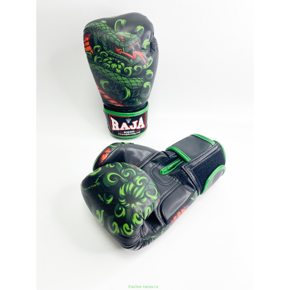 Боксерские перчатки Raja Snake Green 14 oz