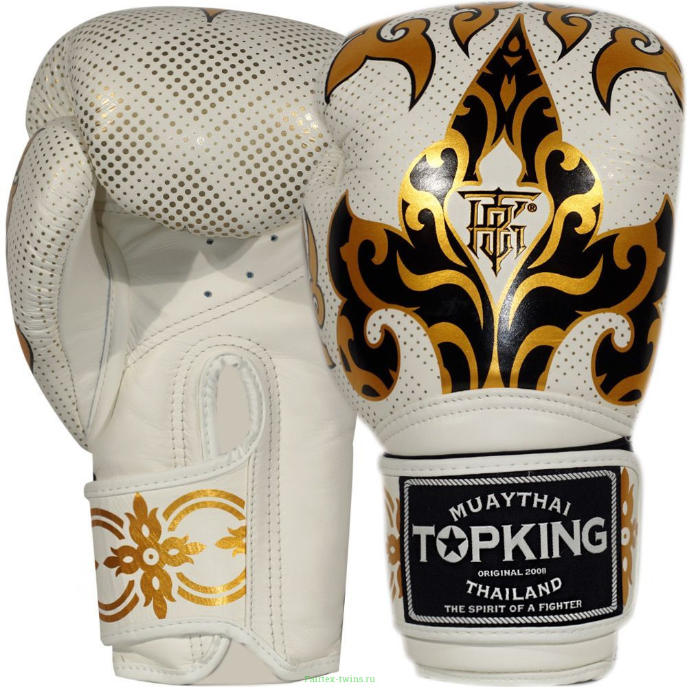 Боксерские перчатки TKB Kanok white 16 oz