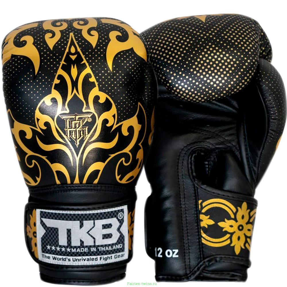 Боксерские перчатки TKB Kanok black 10 oz