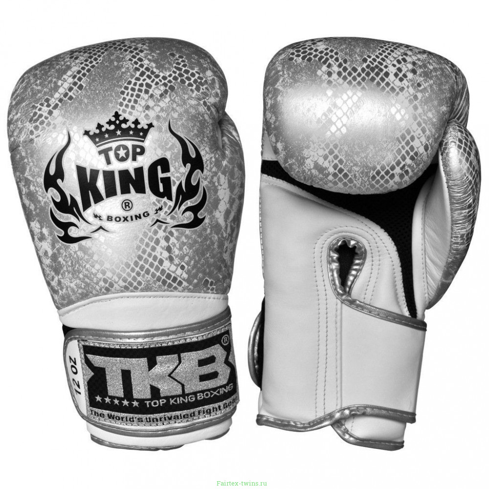 Боксерские перчатки TKB Snake Black Silver 10 oz