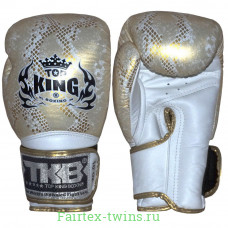 Боксерские перчатки TKB Snake White Gold 16 oz