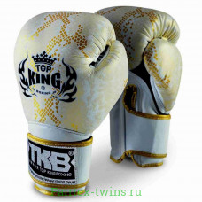 Боксерские перчатки TKB Snake White Gold 14 oz