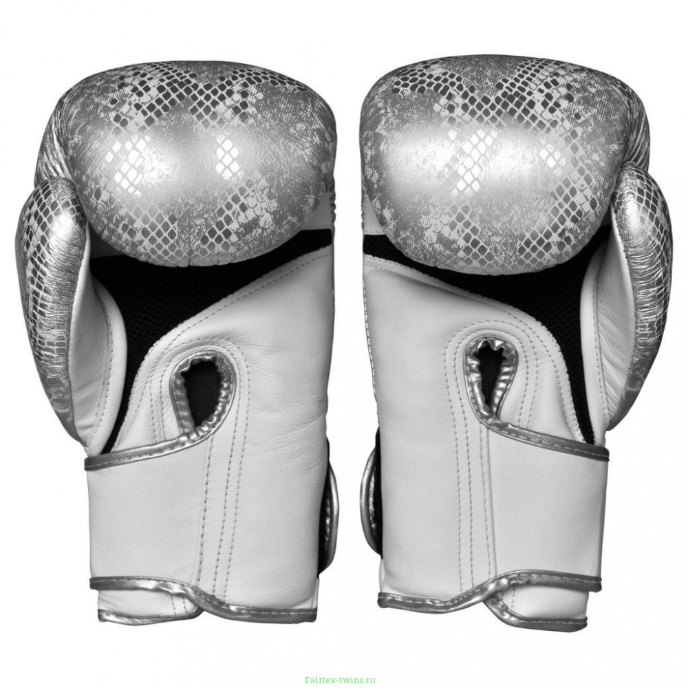 Боксерские перчатки TKB Snake White Silver 12 oz