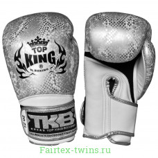 Боксерские перчатки TKB Snake White Silver 12 oz