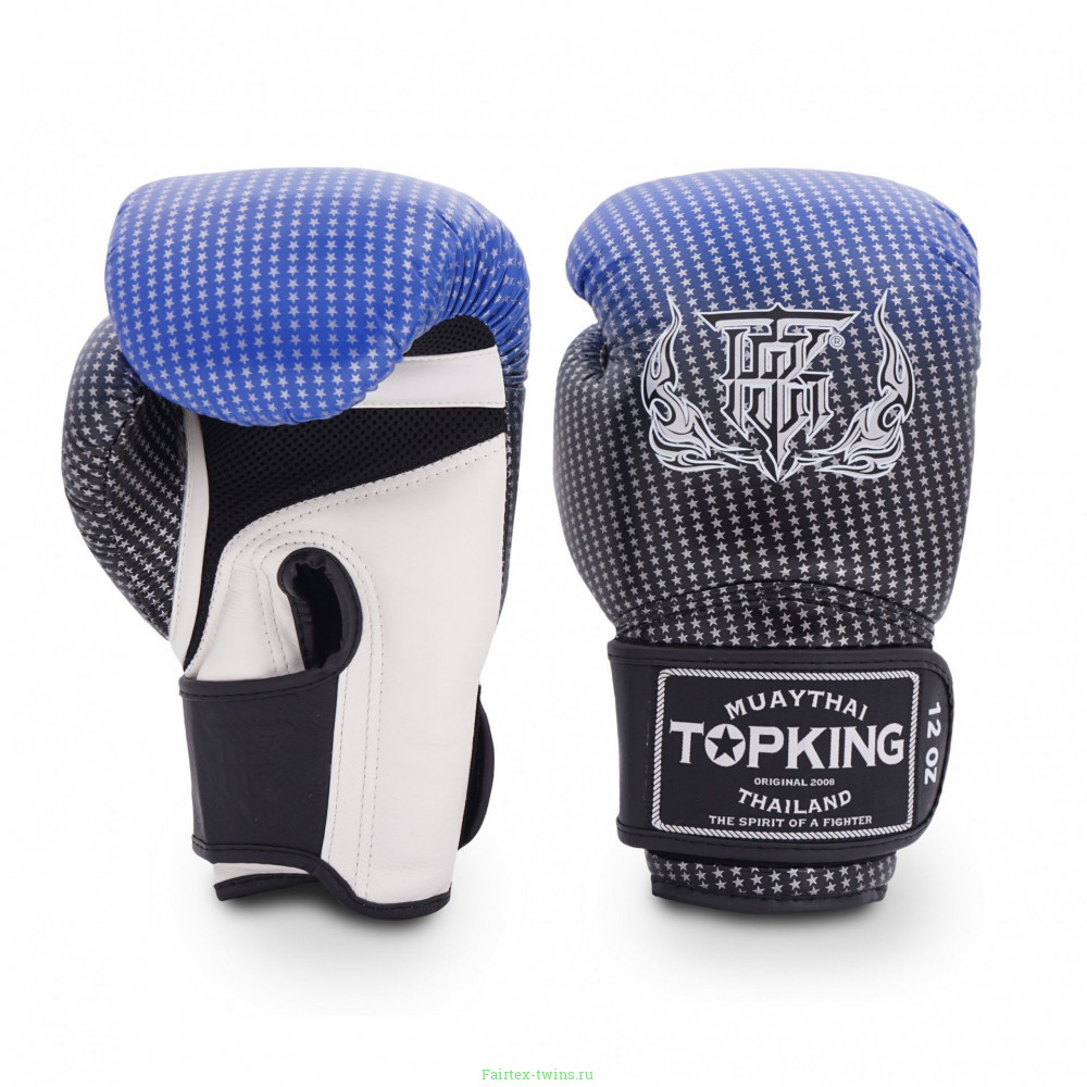 Боксерские перчатки Top King Boxing SUPER AIR STAR blue 12 oz