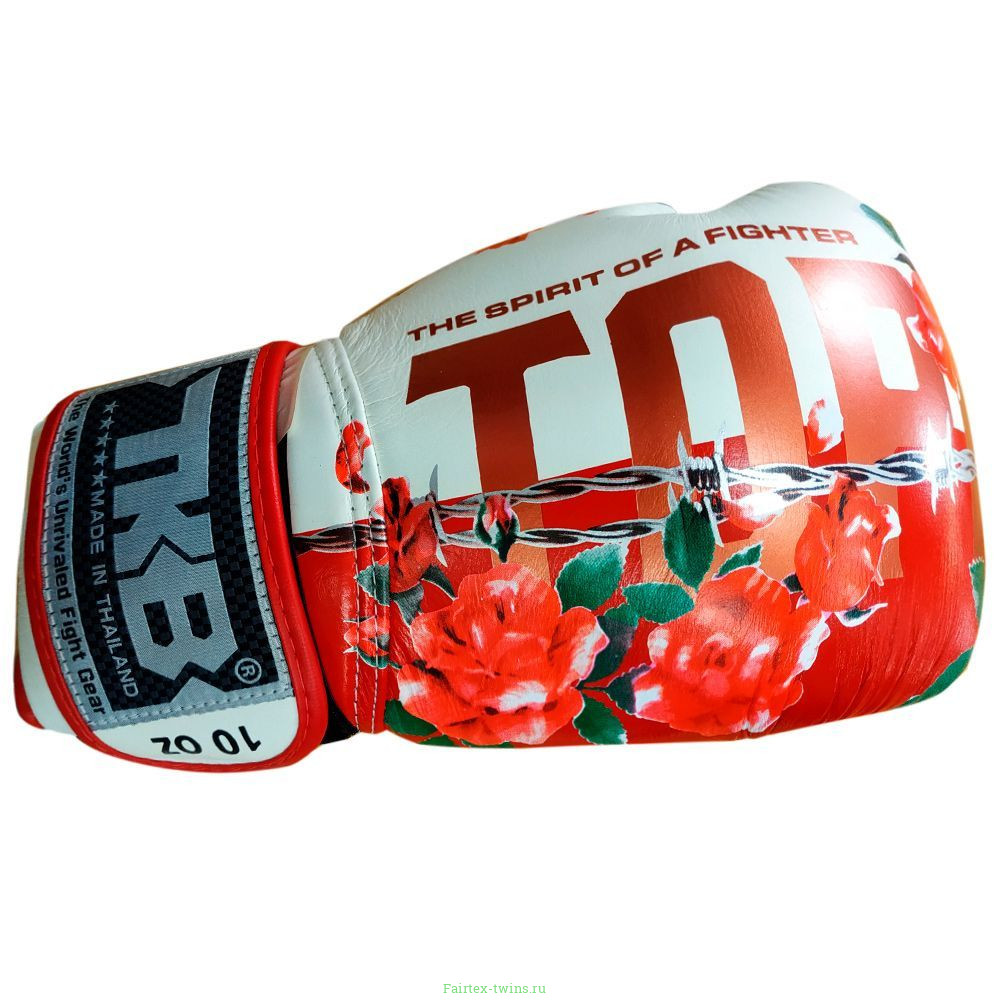Боксерские перчатки TOP KING Gloves ROSE white 14 oz