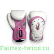 Боксерские перчатки Twins BGVL6 MK white pink 10 oz