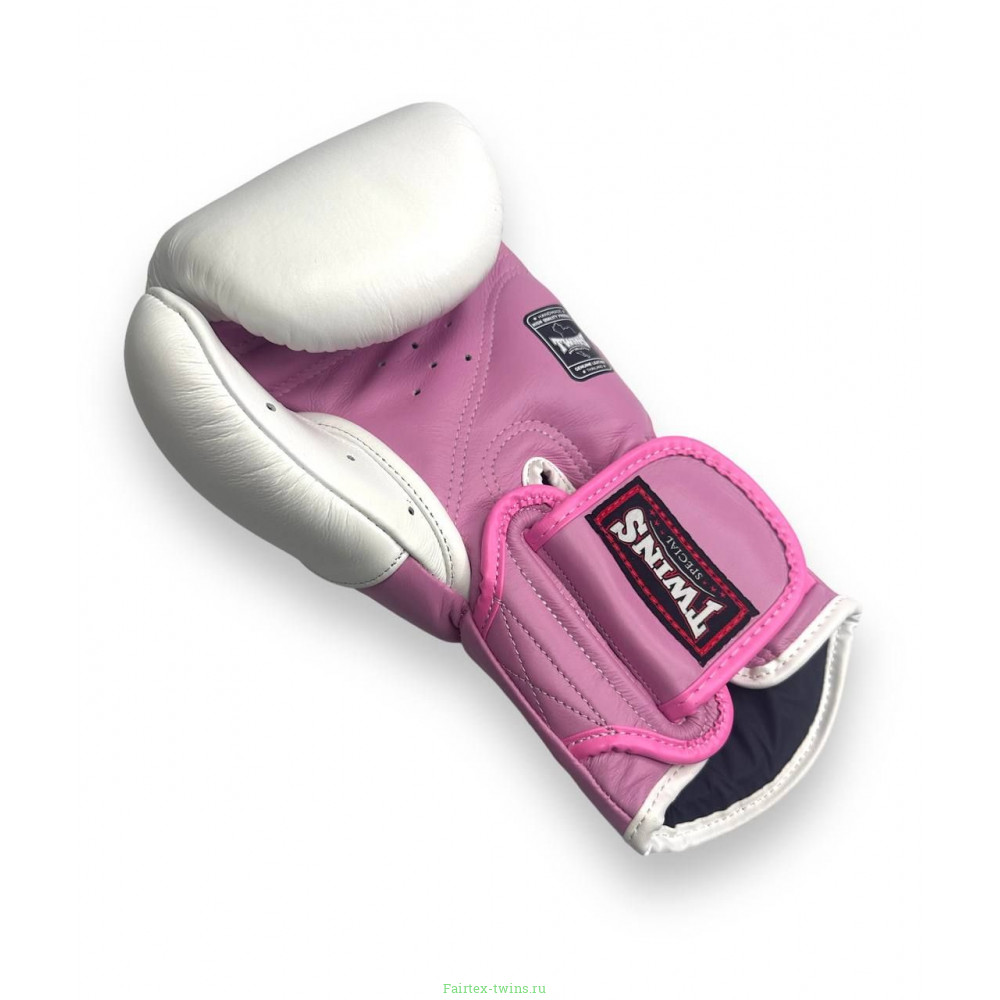 Боксерские перчатки Twins BGVL6 MK white pink 12 oz