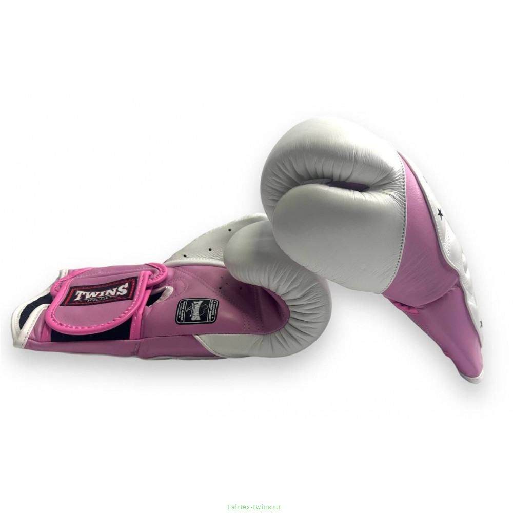 Боксерские перчатки Twins BGVL6 MK white pink 12 oz