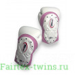 Боксерские перчатки Twins BGVL6 MK white pink 12 oz