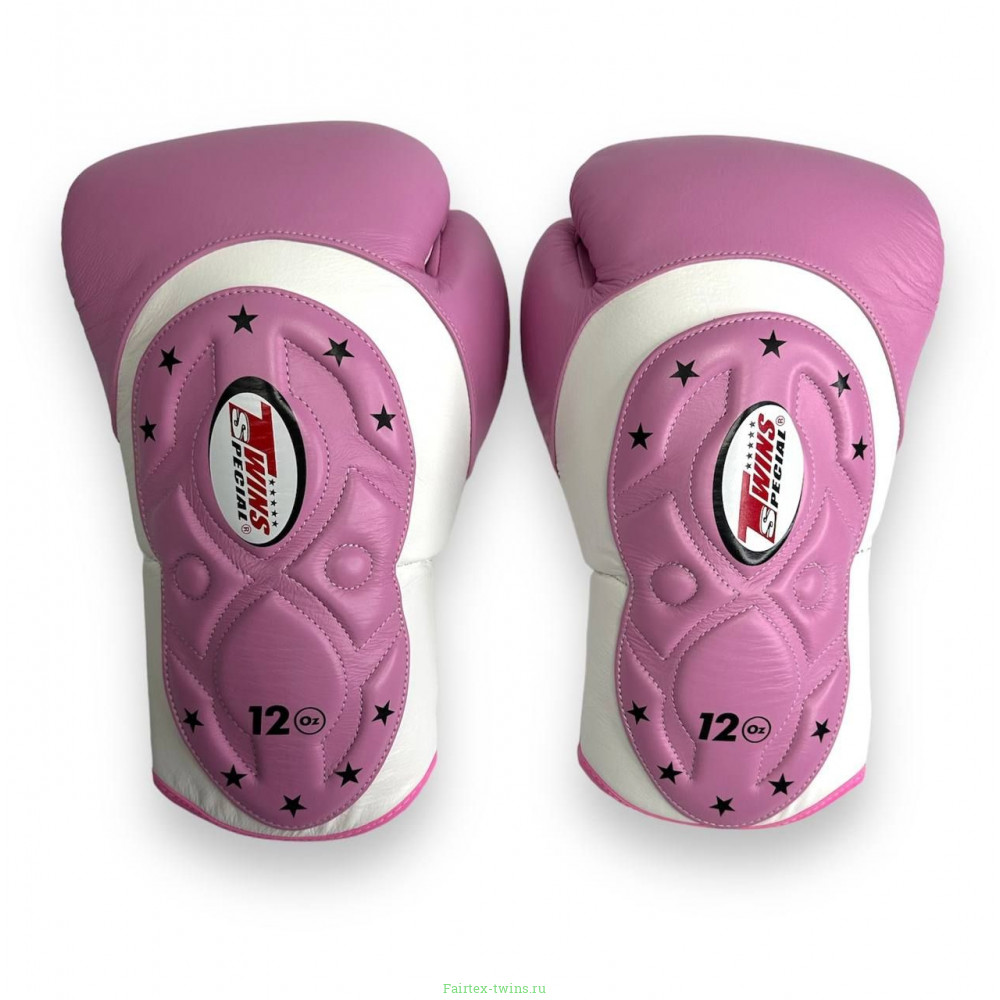 Боксерские перчатки Twins BGVL6 MK white pink 16 oz
