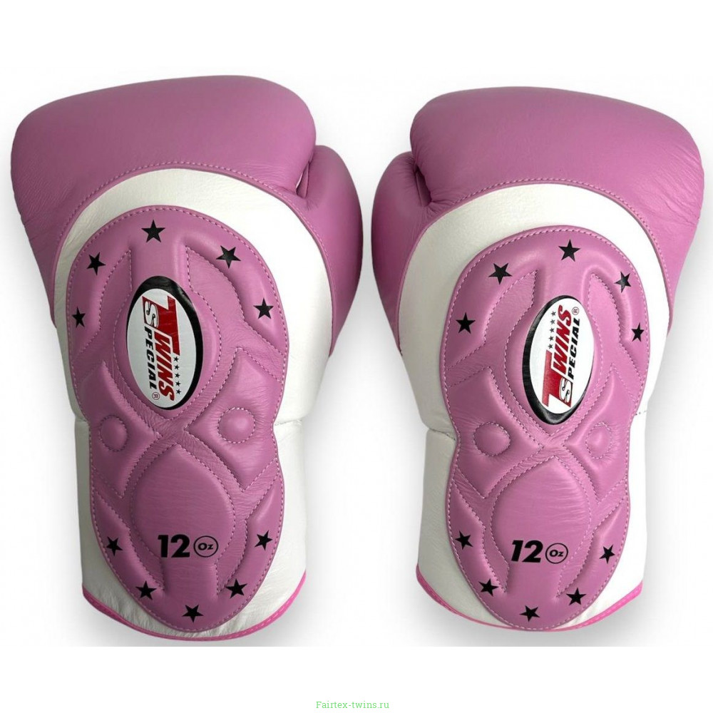 Боксерские перчатки Twins BGVL6 MK white pink 16 oz