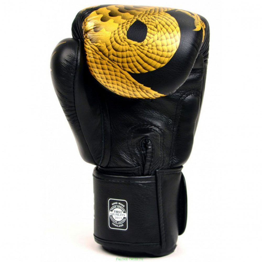 Боксерские перчатки Twins FBGVL3-23 black gold 12 oz