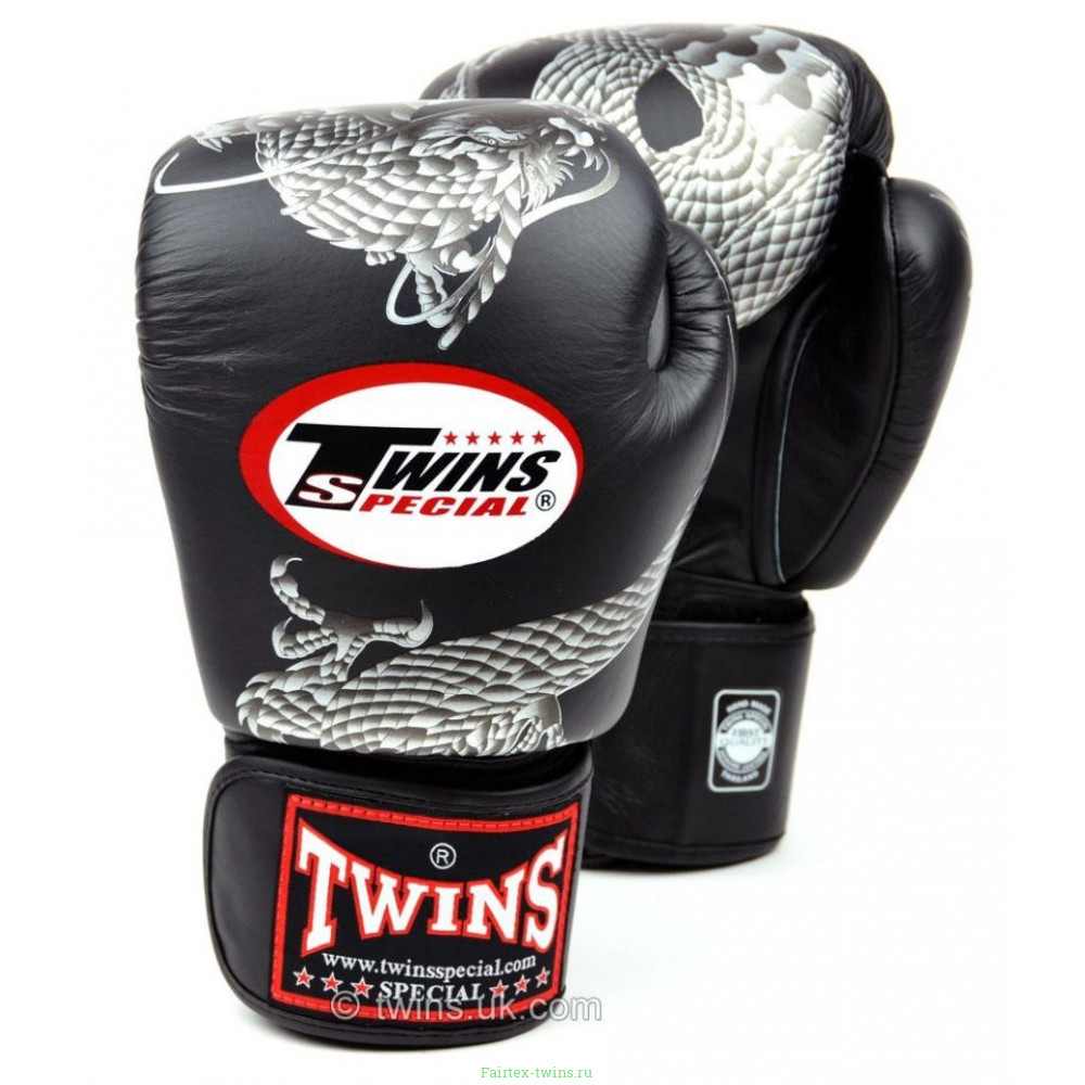 Боксерские перчатки Twins FBGVL3-23 black silver 12 oz