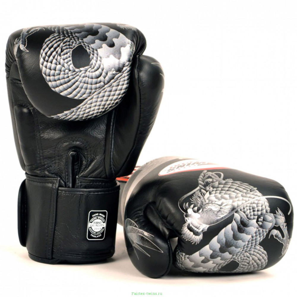 Боксерские перчатки Twins FBGVL3-23 black silver 14 oz