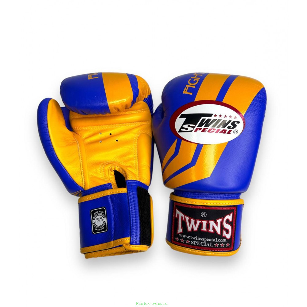 Боксерские перчатки Twins FBGVL3-43 blue yellow 10 oz