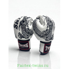 Боксерские перчатки TWINS FBGVL3-49 white black 12 oz