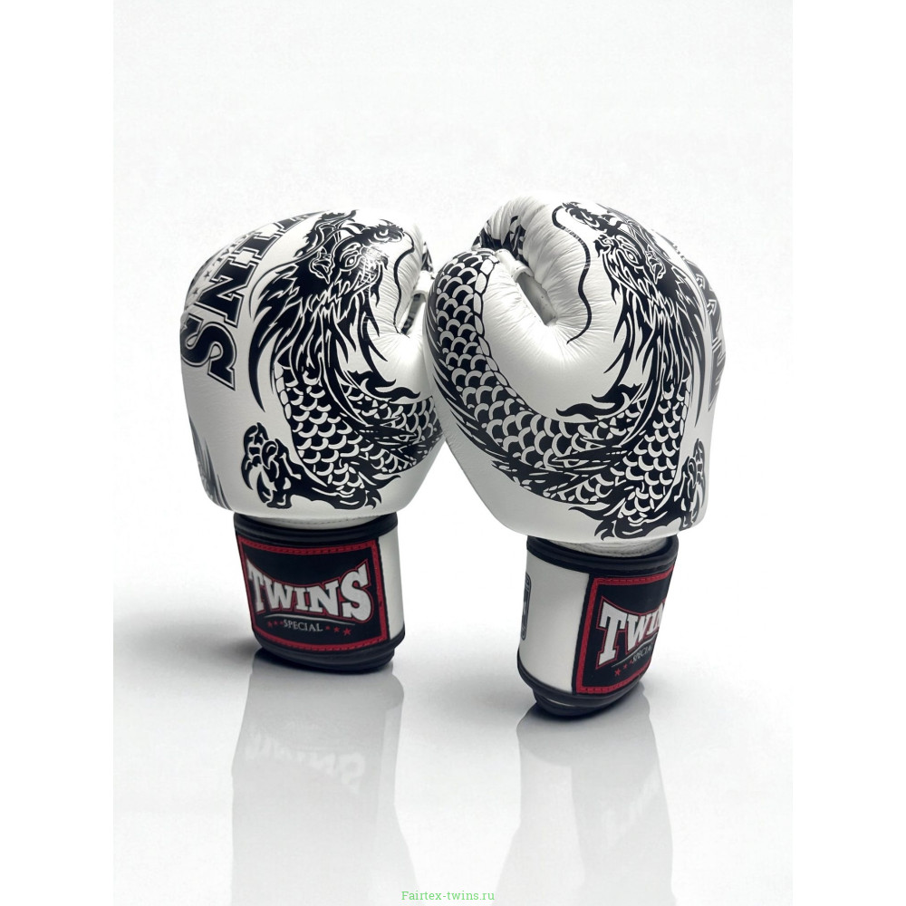 Боксерские перчатки TWINS FBGVL3-49 white black 12 oz