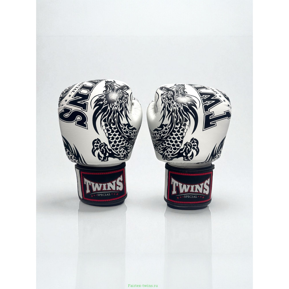 Боксерские перчатки TWINS FBGVL3-49 white black 14 oz