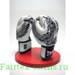 Боксерские перчатки TWINS FBGVL3-49 white black 14 oz