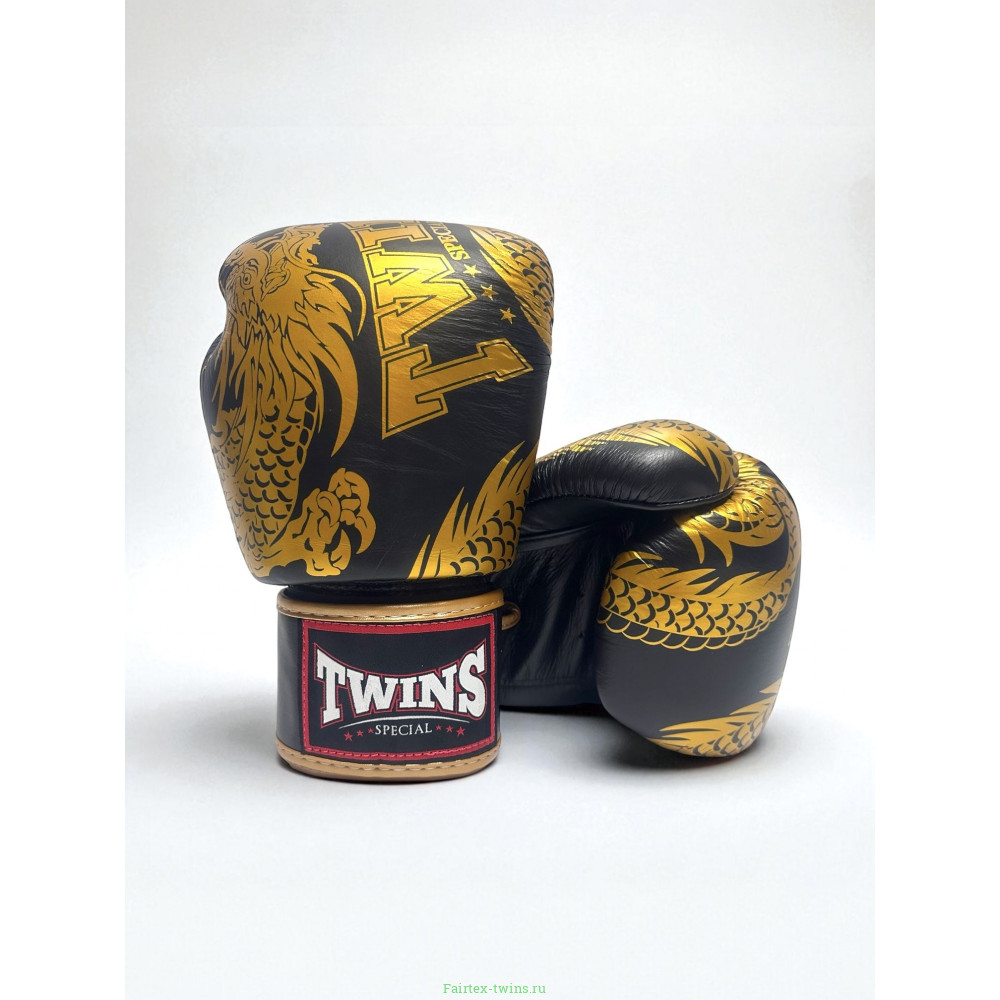 Боксерские перчатки TWINS FBGVL3-49 black gold 10 oz