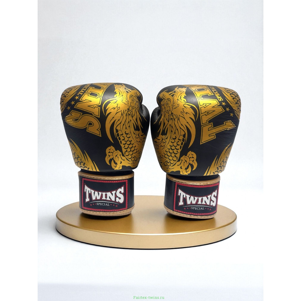 Боксерские перчатки TWINS FBGVL3-49 black gold 10 oz