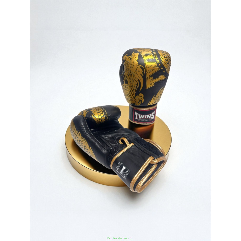 Боксерские перчатки TWINS FBGVL3-49 black gold 12 oz