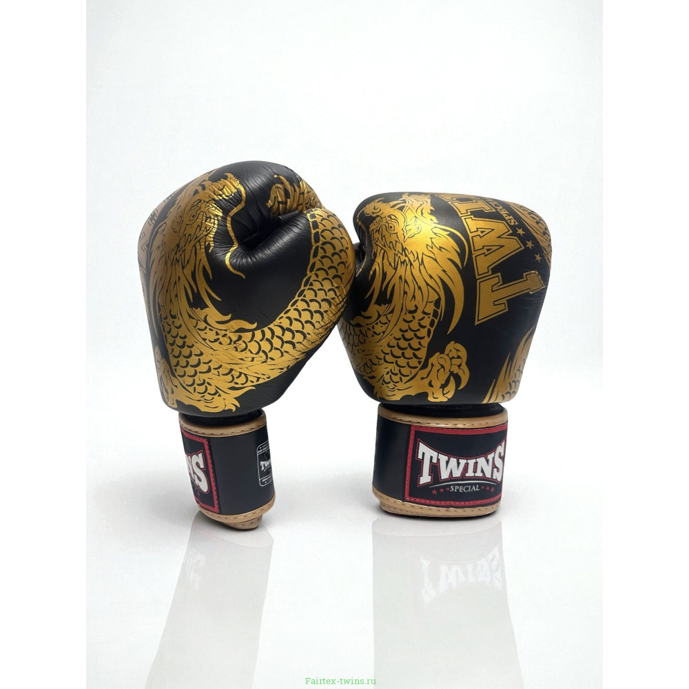 Боксерские перчатки TWINS FBGVL3-49 black gold 14 oz