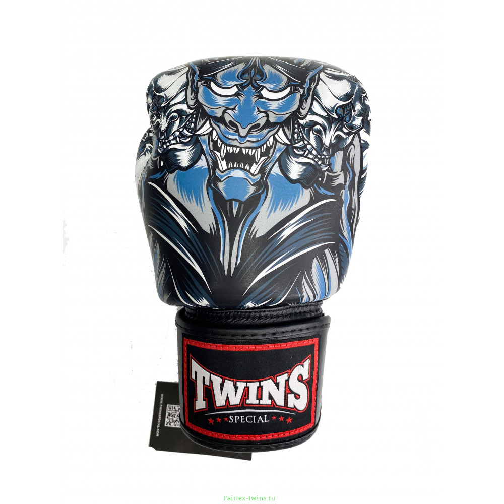 Боксерские перчатки Twins FBGVL3-58 (Кабуки) grey 16 oz