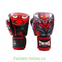 Боксерские перчатки Twins FBGVL3-58 (Кабуки) red 12 oz