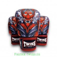 Боксерские перчатки Twins FBGVL3-58 (Кабуки) red 16 oz